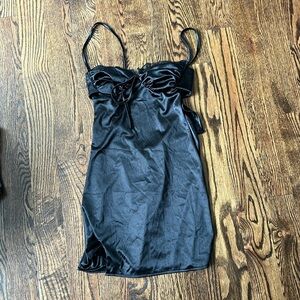 Black silk lace dress size small